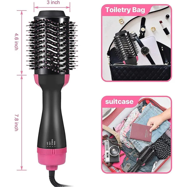 3 in 1 Hair Dryer Brush – One Step Hot Air Brush & Volumizer – Blow Dryer Brush
