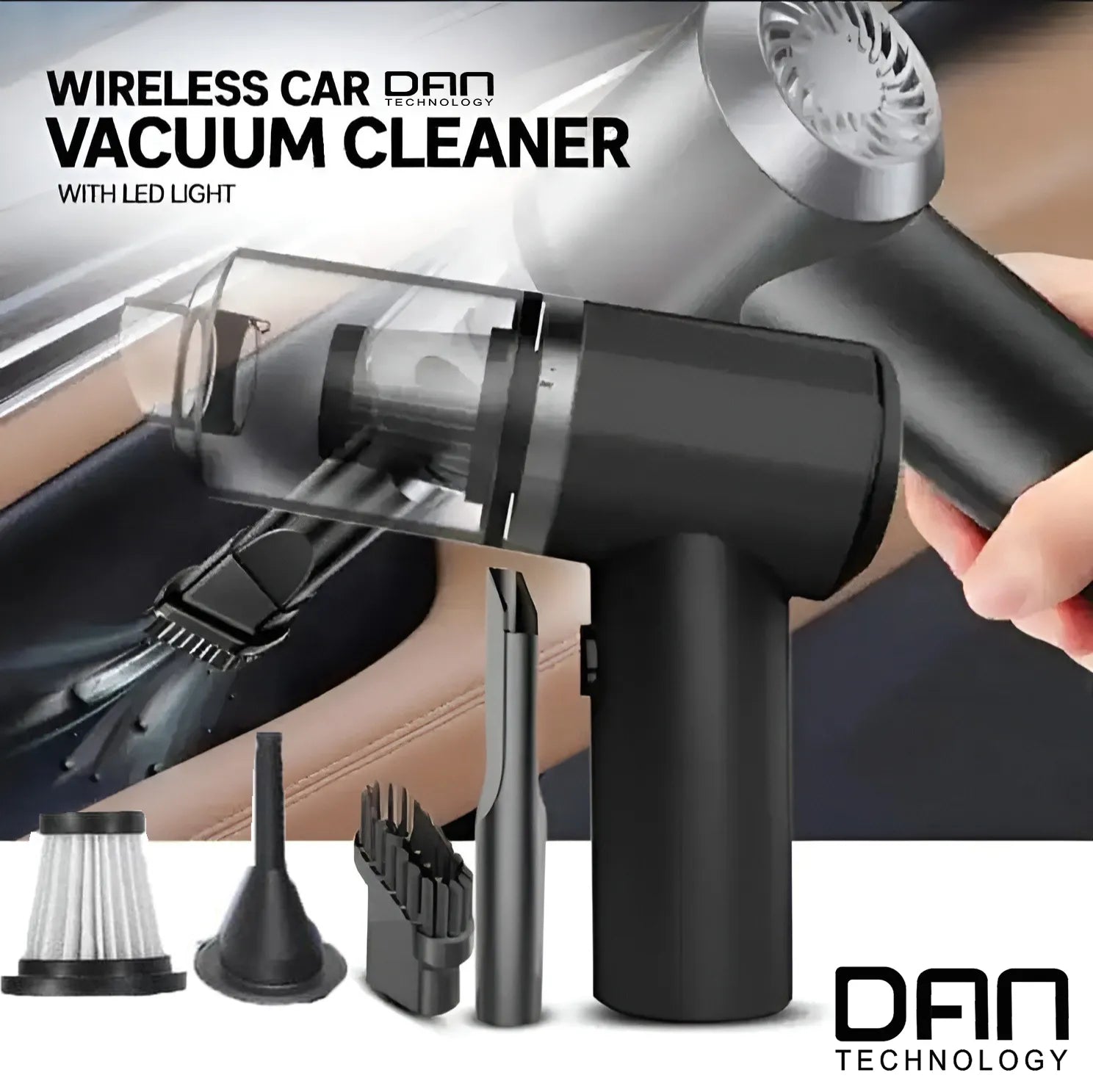 3 in 1 Portable Vacuum Cleaner Duster Blower Air Pump Wireless Handheld