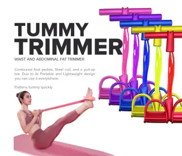Foot Pedal Resistance Band Tummy Trimmer (random Colors)