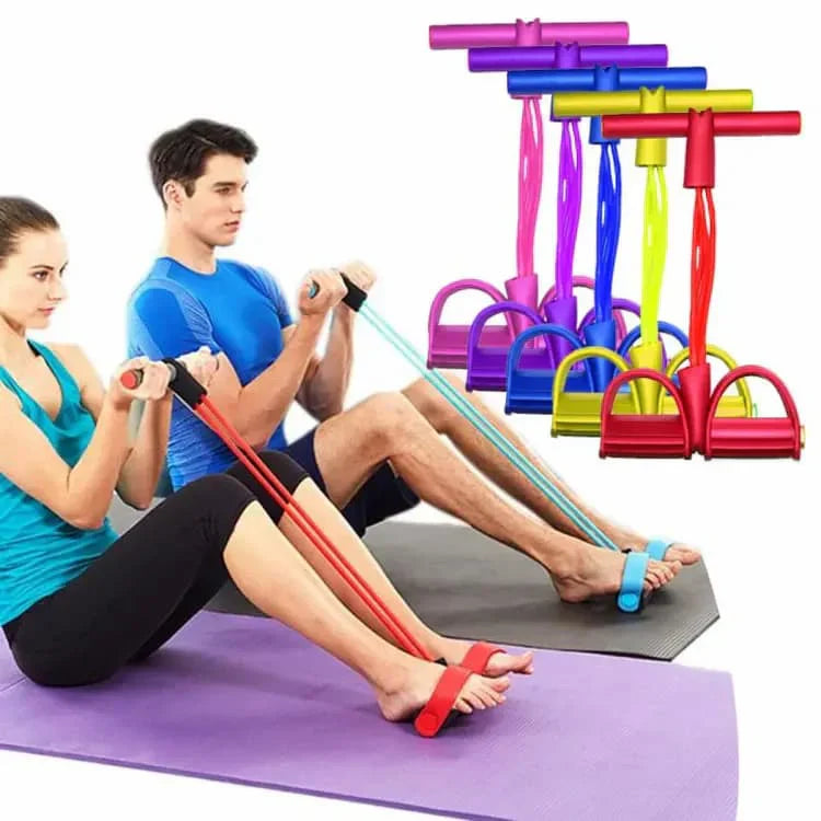 Foot Pedal Resistance Band Tummy Trimmer (random Colors)