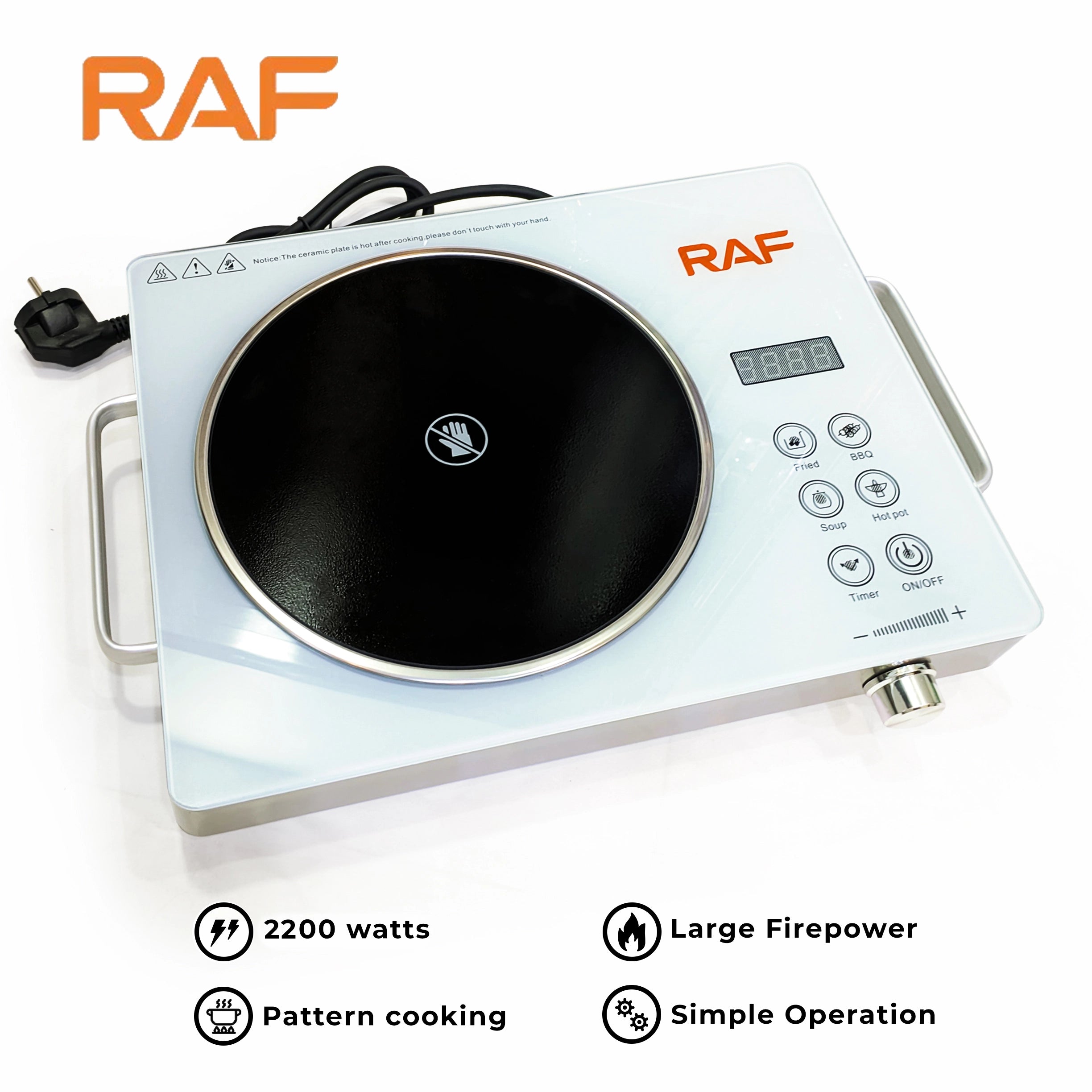 RAF Electric Stove Heater, Infrared Hotplate - 3500 Watts